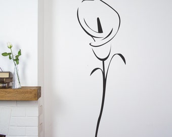 Wall Sticker Lily - Decals - Wall Tattoo - Wall Art - Wall Quote - Home Decor - Wall Sticker - Lily - Flower - Wall Decor - Wall Decals