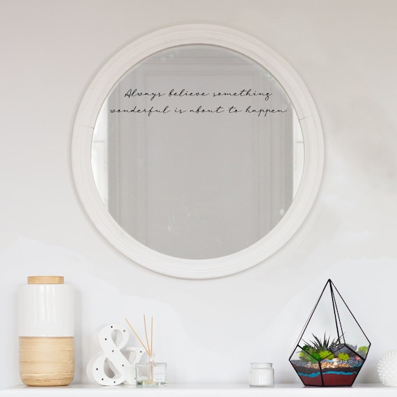 Make Your Own Vinyl Decal (For a Mirror) - A Beautiful Mess