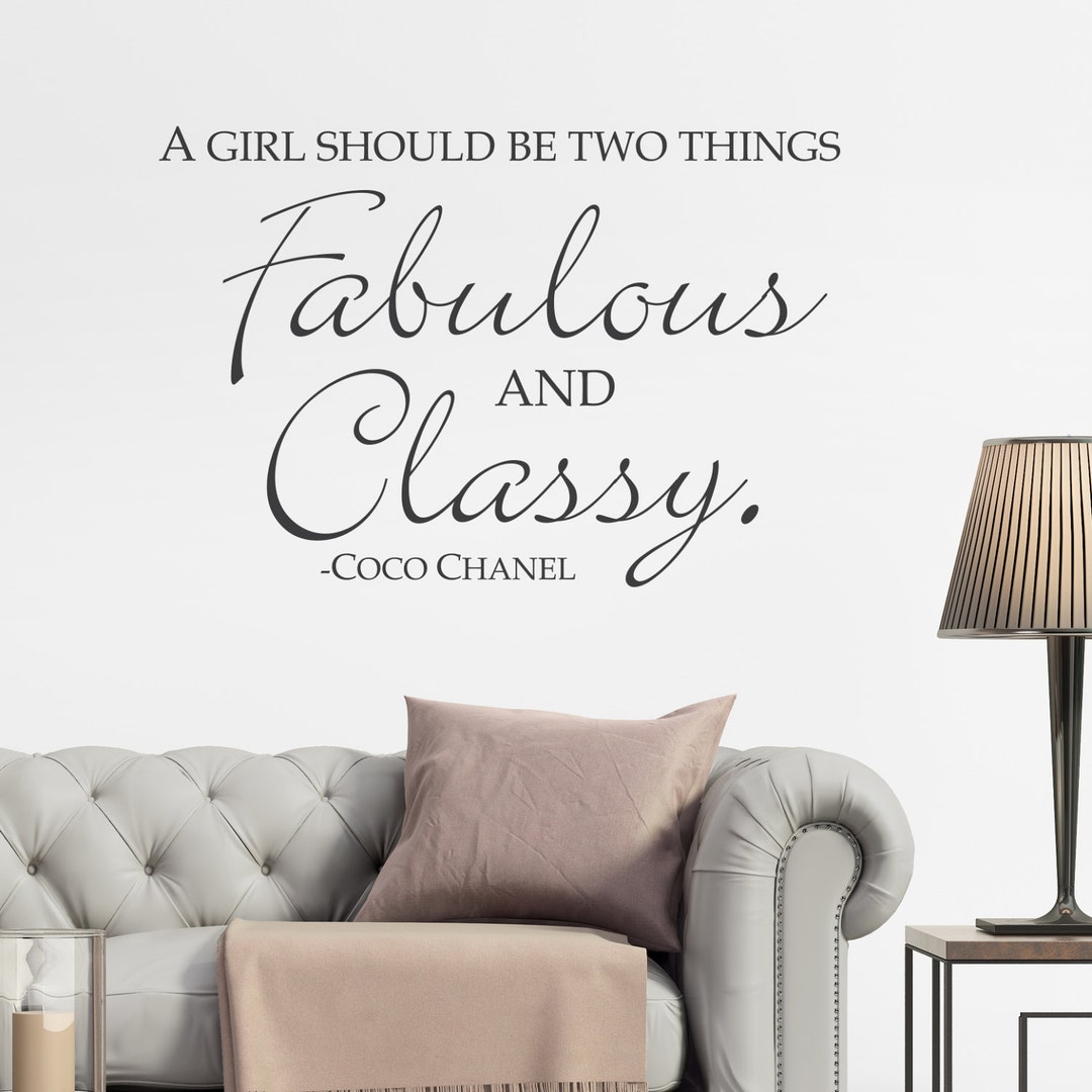 The BEST THINGS in life ARE FREE CC Coco Chanel girls fashion quote wall  art sticker decal words, SILVER (METALLIC), 85x41 cm : : Home &  Kitchen