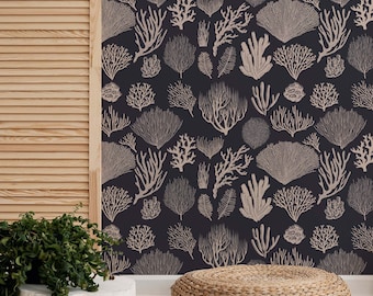 Coral Reef Self-Adhesive Wallpaper | Peel & Stick | Removable Wallpaper | Feature Wall | Fabric Wallpaper