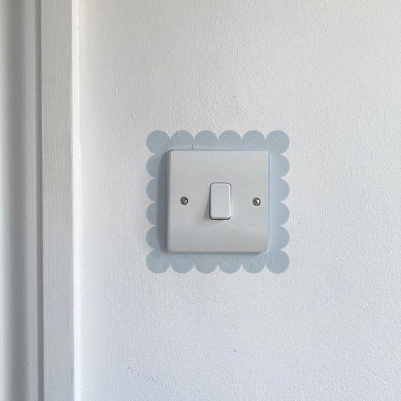 Scallop Border Light Switch Sticker | Plug Socket Vinyl Decal | Nursery & Kids Room Decor