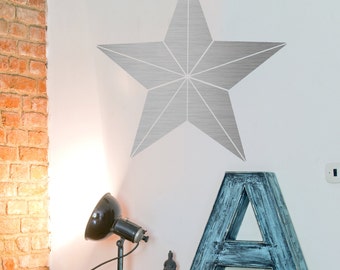 Wall Sticker Metal Star - Decals - Wall Tattoo - Wall Art - Wall Quote - Home Decor - Wall Decor - Wall Decals - Star - Metal - Decoration