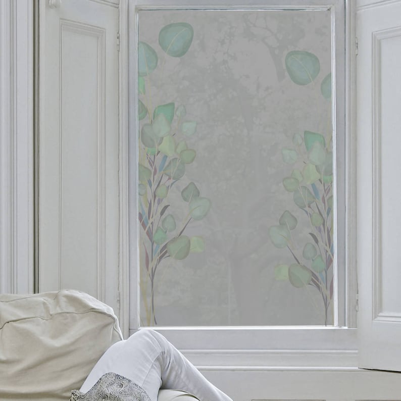 Eucalyptus Frosted Window Film. Alternative Nets or Blinds. Etsy UK