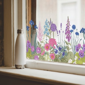 Sticker fenêtre double face Jardin secret