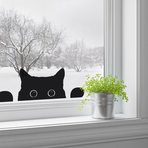 Peeping Cat - Window Sticker - Animals - Pets - Sticker art - Window stickers - Window art