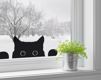 Peeping Cat - Window Sticker - Animals - Pets - Sticker art - Window stickers - Window art