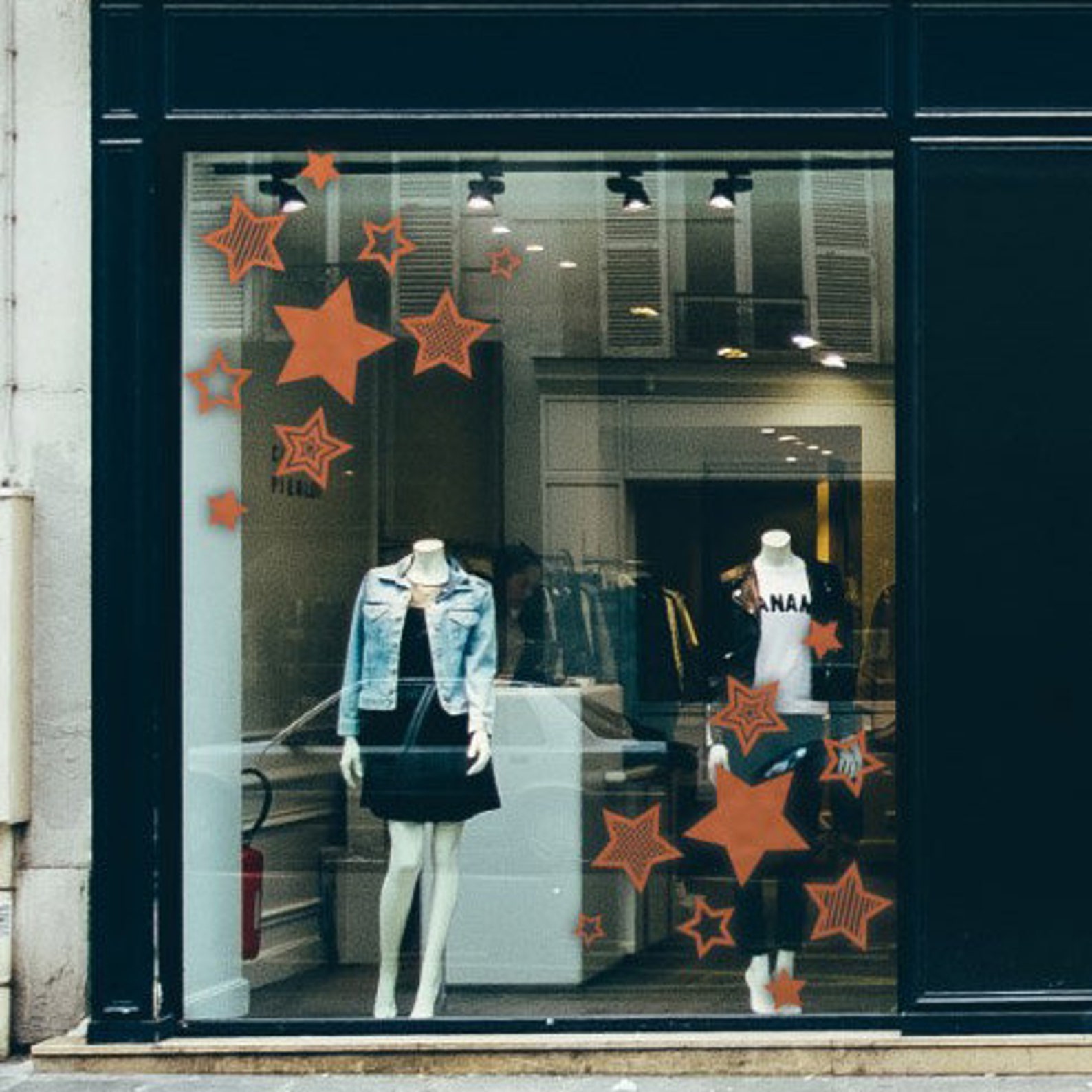 Christmas Stars Retail Window Vinyl. Festive Shop Window Etsy