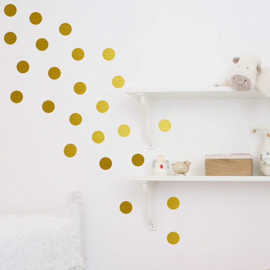 Metal Effect Confetti Dots Wall Stickers Decoration Wall Etsy