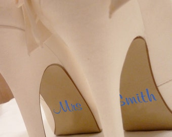 Wedding Shoe  -Personalised Stickers - Special occasion - Nutmeg Stickers -