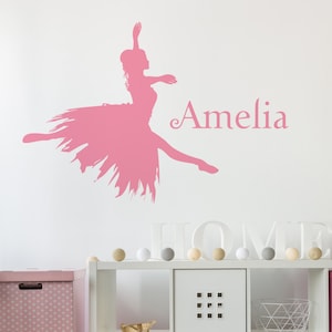 Ballerina Name Wand Aufkleber-Wand Aufkleber-Schlafzimmer Wand Aufkleber-Ballerina Wand Aufkleber-Home Decor-Mädchen Schlafzimmer Aufkleber-Tänzer Aufkleber-Geschenk