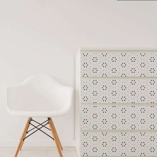 Navy Circle Stickers Ikea Hack for Ikea Malm Drawers Etsy