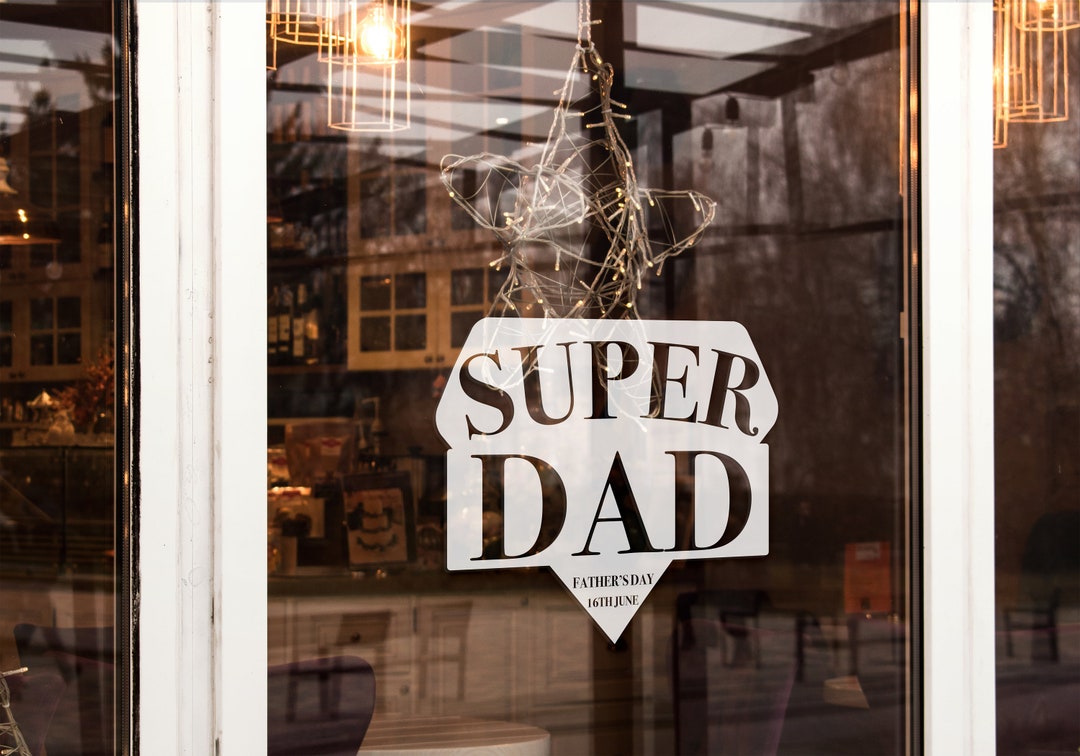 Super Dad, Father's Day Window Retail Graphics. Visual Merchandising ...