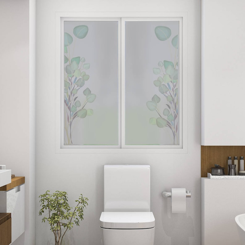 Eucalyptus Frosted Window Film. Alternative Nets or Blinds. Etsy UK