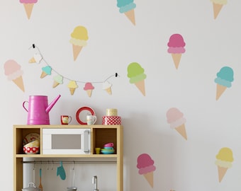 Wall Sicker - Ice cream - Wall art - Stickers - Home decor - Fun - Summer - Wall tattoo- Decals - Nutmeg wall stickers