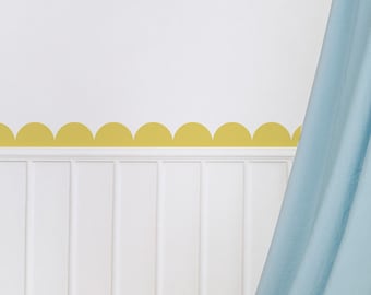 Additional Classic Scallop Border Wall Sticker x 2 strips | Removable Home Decor Sticker