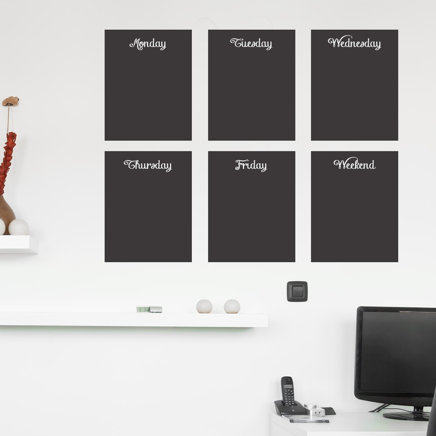 Chalkboard Wall Stickers Plain A4, A3, A2, A1-study Decor-kitchen Decor ...