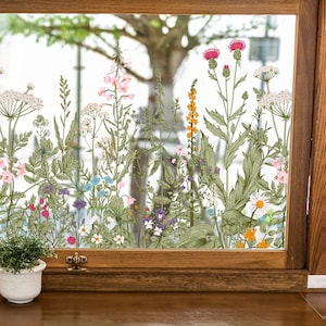 Wild Flowers Double Sided Window Sticker