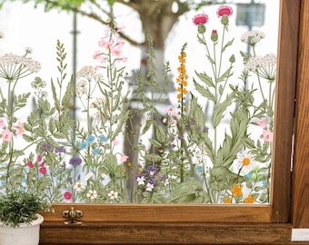 Wild Flowers Double Sided Window Sticker