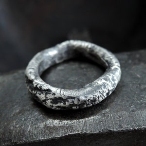 Chunky men&#39;s ring, silver ring, thumb ring, raw silver ring