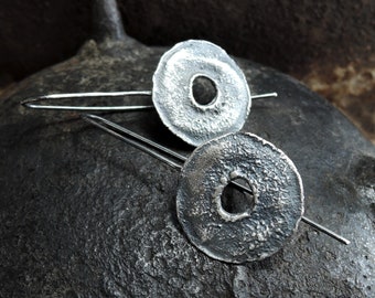 Sterling silver earrings, oxidized silver earrings, modern jewelry, solid silver 925