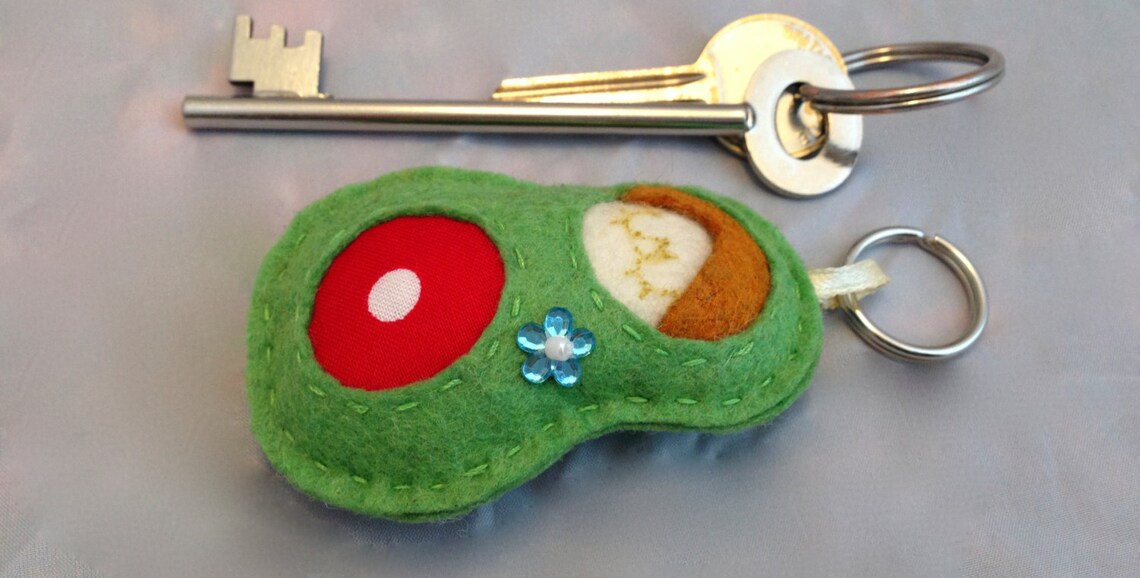 Handmade felt russian doll keyring matryoshka keychain for Etsy