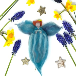 Mary the dream fairy handmade wool felted hanging tree decoration / Kids room&#39;s fairy / fairy creature