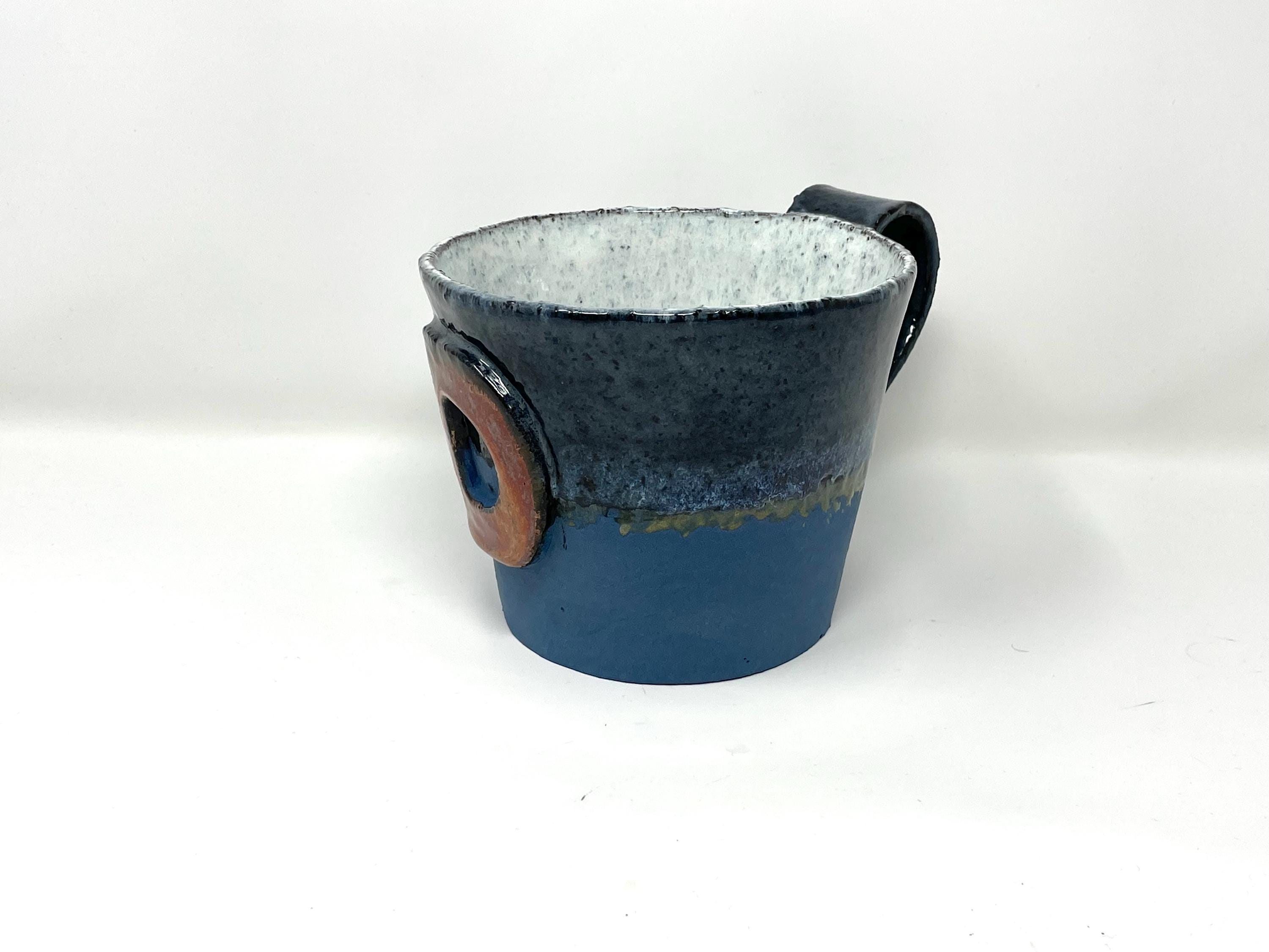 16 oz ceramic coffee mug sets BTaT- Coffee Mugs, Set of 4, 16oz, Fine Bone China Porcelain, Navy Blu –  Brew to a Tea main image 0