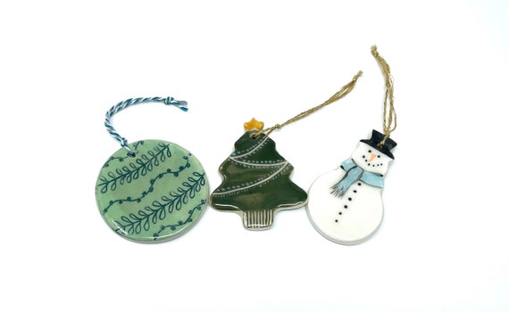 3-er Set Pendant Secret Santa Christmas Tree Ornaments Christmas Decoration Handmade-Handmade 