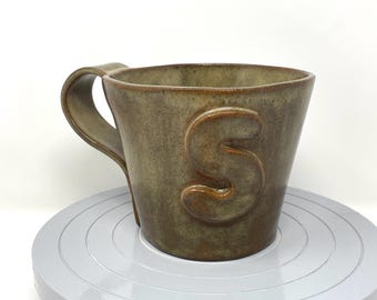 Handcrafted XXL Ceramic Mug: 1 Litre Pottery Coffee Cup With Copper "d" -  Etsy
