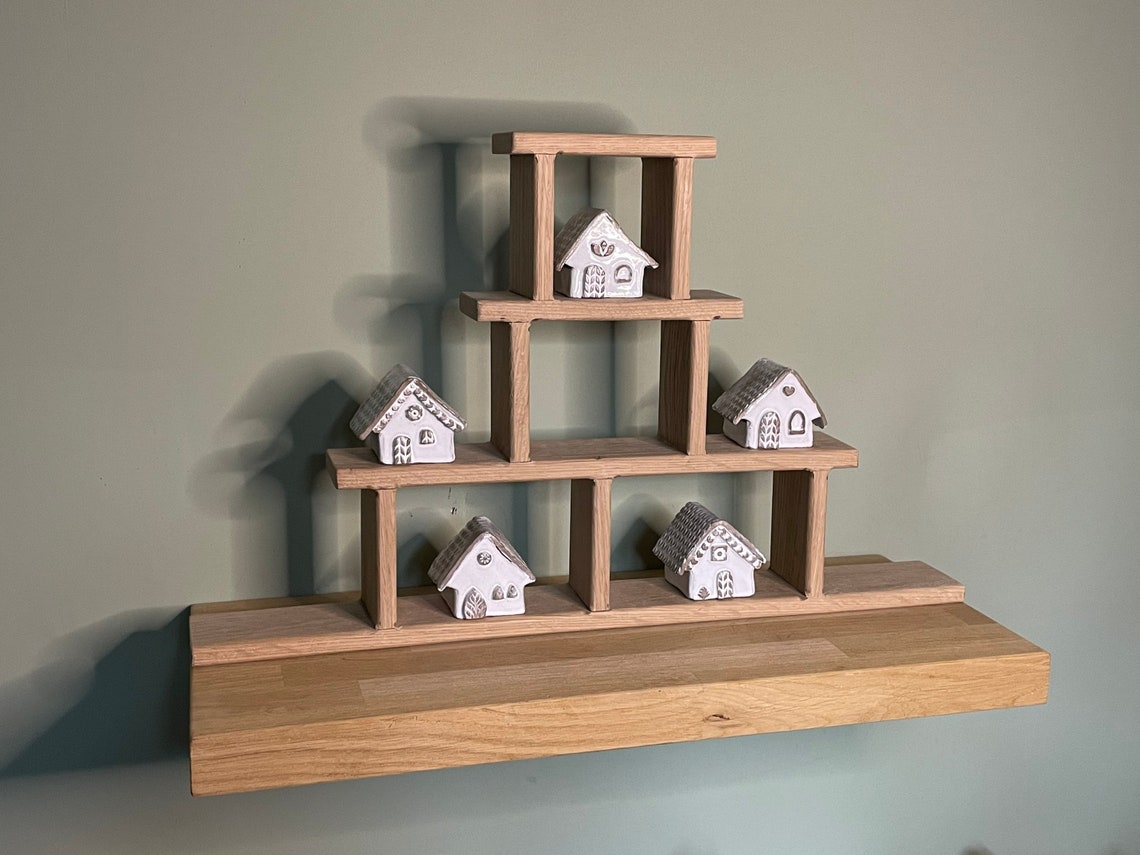 Small Oak Wooden Shelf for Decorative Accents and Ornaments / Etsy UK