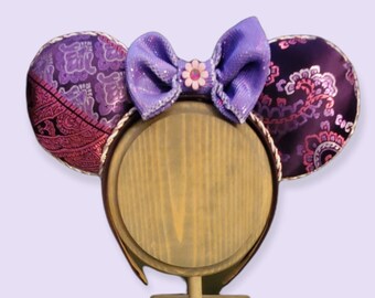 Orejas de Minnie Mouse inspiradas en cachemira morada