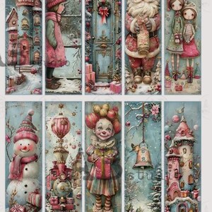 A4 Christmas 10 Rectangles Carte Italiano