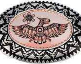 Native Inspired Thunderbird - Boucle de ceinture western sur cuivre