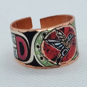 CRI -Native Inspired Hummingbird Ring - Beautiful adjustable COPPER ring.