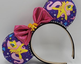 Fluttershy My Little Pony Inspired Minnie Mouse Ears