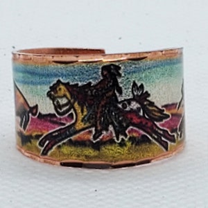 CRI-American Indian Warrior Inspired - Bellissimo anello regolabile in RAME.