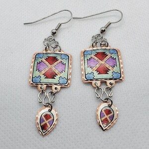 CEA - Alluring Native Wire Earrings - Beautiful COPPER earrings - Surgical Steel Hypo Allergenic Earwires.