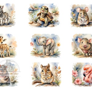 Papel de arroz A4 Zoo Babies