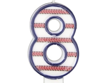 3.5 inches Baseball number candle