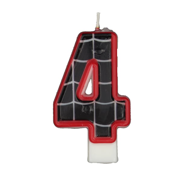 3.5 inches Spider Black number candle