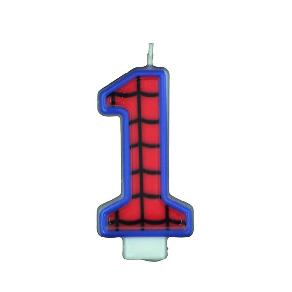 Spider Birthday number candle 3.5 inches