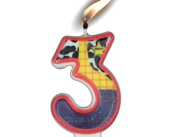 3.5 inches cowboy number candle