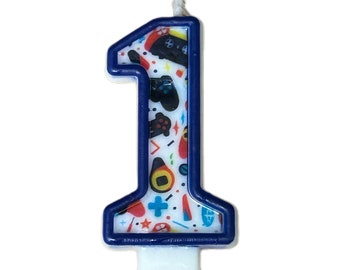Gamer  Birthday number candle 3.5 inches