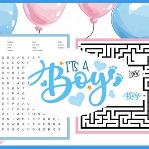 Scratch-Off Gender Reveal Fake Party Game | Gender Reveal  - Word Search Game - Prank Games Unique - Girl or Boy Gender Reveal | Its a Boy