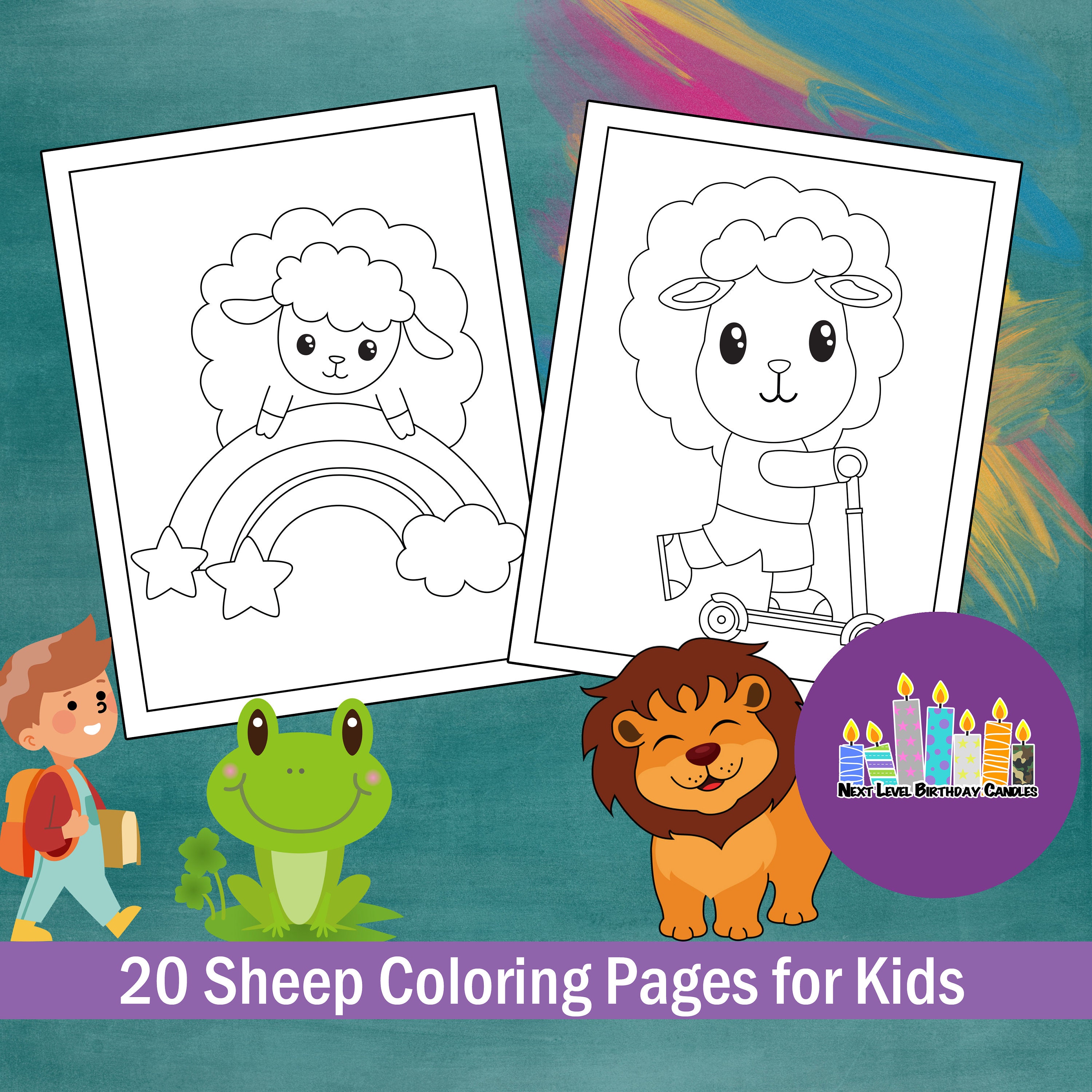 20 Sheep Coloring Pages for Kids Pages for Kids Instant Printable ...