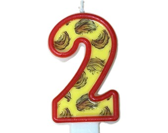 Toupee Birthday number candle 3.5 inches
