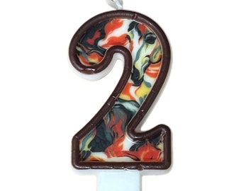 Horses Birthday number candle 3.5 inches