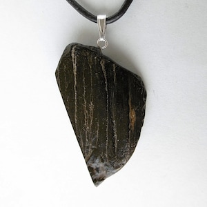 Natural Whitby Jet Pendant