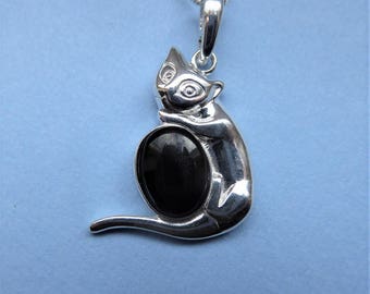 Whitby Jet and Silver Cat