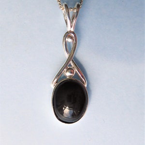 Whitby Jet and Sterling Silver Pendant